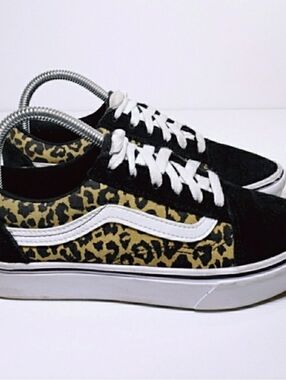 Vans Ol Skool Classic Canvas And Leather Skate Shoes Sneakers